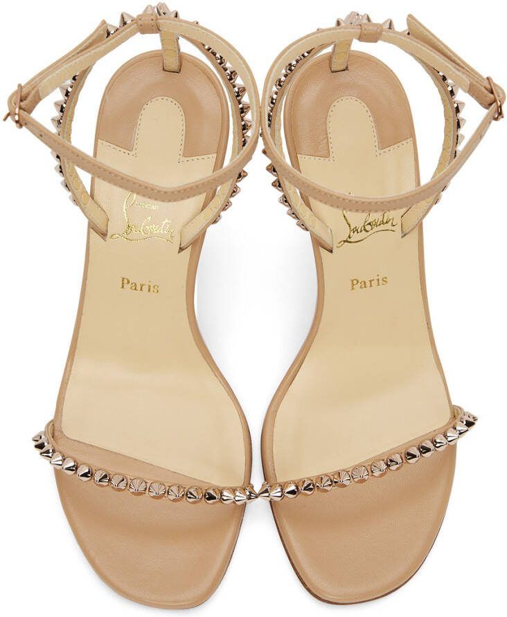 Christian Louboutin Beige So Me 100 Heeled Sandals