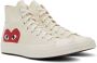 Comme des Garçons Play Black  White Converse Edition PLAY Chuck 70 High Top Sneakers - Thumbnail 4