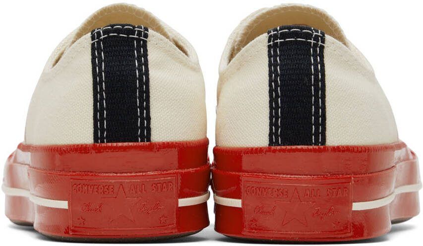 Comme des Garçons Play Off-White  Red Converse Edition Chuck 70 Low-Top Sneakers