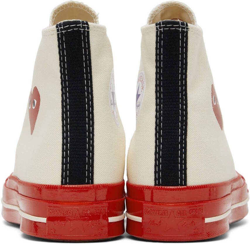 Comme des Garçons Play Off-White Converse Edition Chuck 70 High-Top Sneakers