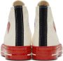 Comme des Garçons Play Off-White  Red Converse Edition PLAY Chuck 70 High-Top Sneakers - Thumbnail 8