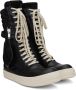 Rick Owens Green Leather High Sneakers - Thumbnail 4