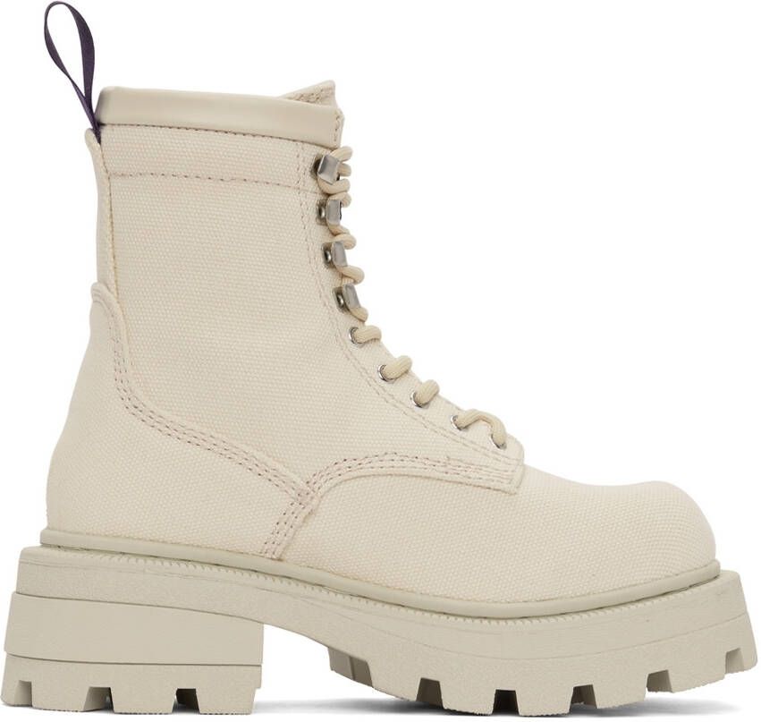 Eytys Off-White Canvas Michigan Boots - Picture 5
