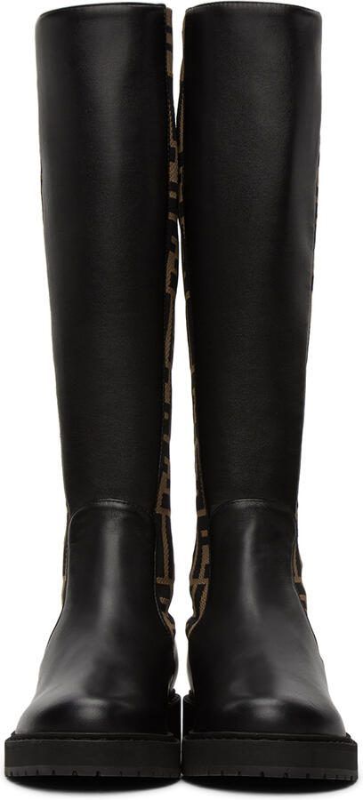 Fendi Brown  Black 'Forever ' Rockoko Tall Boots - Picture 2
