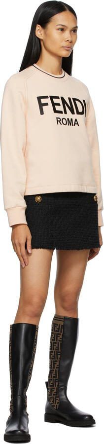 Fendi Brown  Black 'Forever ' Rockoko Tall Boots - Picture 3