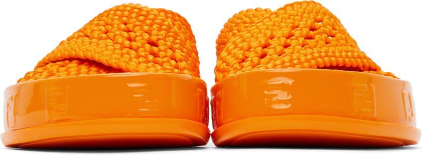 Fendi Orange 'Forever ' Reflections Sandals - Picture 3