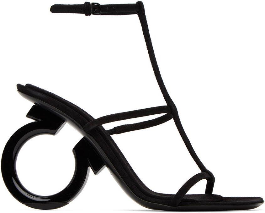 Ferragamo Black Elina Heeled Sandals - Picture 5