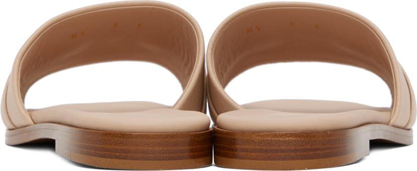 Ferragamo Beige Gancini Flat Sandals