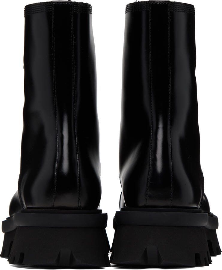 Ferragamo Black Combat Boots - Picture 2