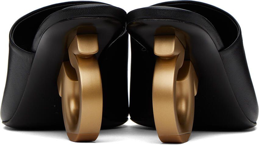 Ferragamo Black Elina Heeled Sandals