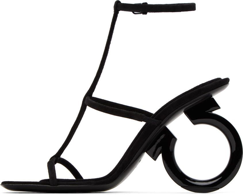 Ferragamo Black Elina Heeled Sandals - Picture 3