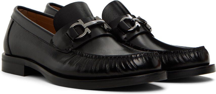 Ferragamo Black Gancini Loafers - Picture 2