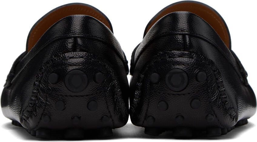 Ferragamo Black Gancini Loafers