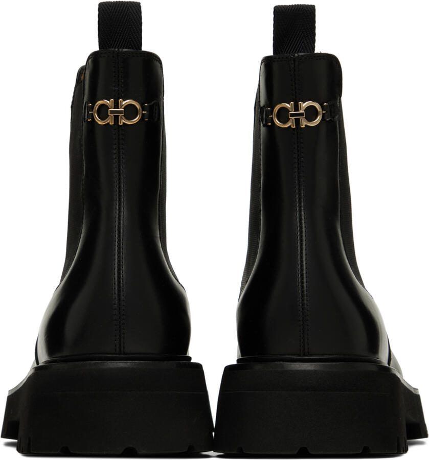 Salvatore Ferragamo Black George 2 Chelsea Boots