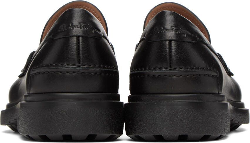 Salvatore Ferragamo Black Penny Loafers