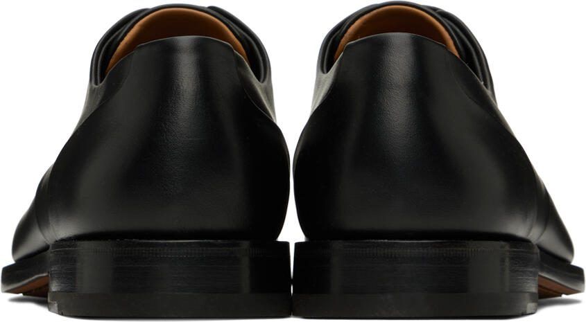 Ferragamo Black Perforated Derbys