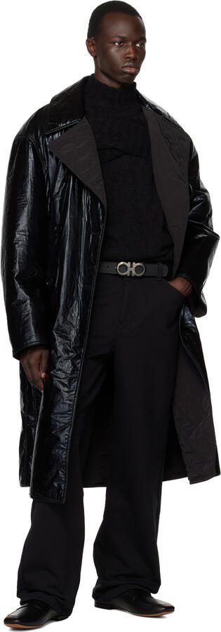 Ferragamo Black Saddle Loafers - Picture 3