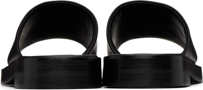 Ferragamo Black Single-Band Sandals