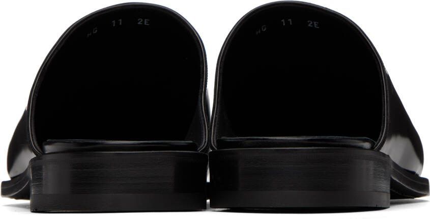 Ferragamo Black Square Toe Slippers