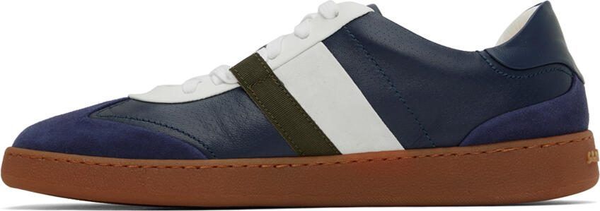 Ferragamo Navy Garda Low Sneakers - Picture 3
