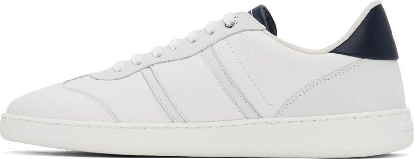 Ferragamo White  Blue Signature Low Sneakers - Picture 3