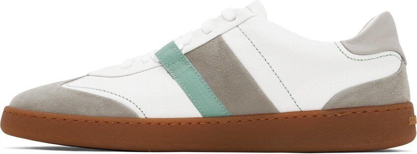 Ferragamo White  Gray Garda Sneakers - Picture 3