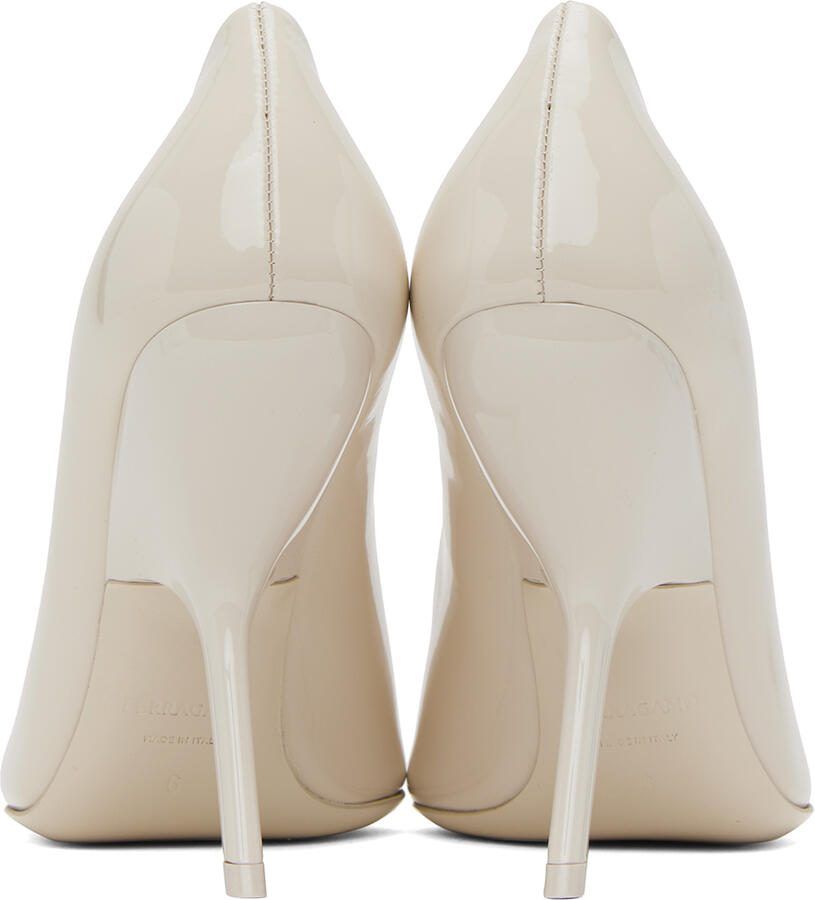 Ferragamo White Eva Heels