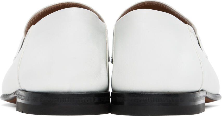 Ferragamo White Gin Loafers