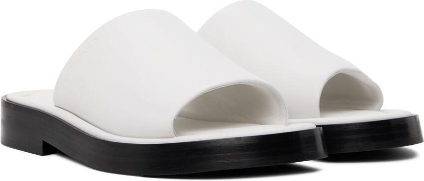 Ferragamo White Single-Band Sandals - Picture 2