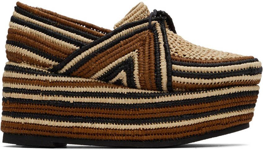 Gabriela Hearst Brown  Black Clergerie Edition Diamond Platform Derbys - Picture 5