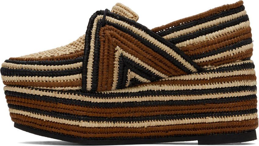 Gabriela Hearst Brown  Black Clergerie Edition Diamond Platform Derbys - Picture 3