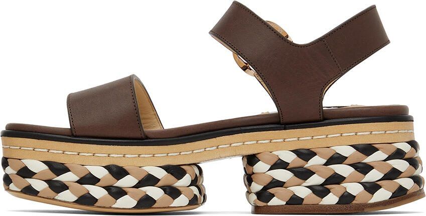 Gabriela Hearst Brown Leather Sandals - Picture 3