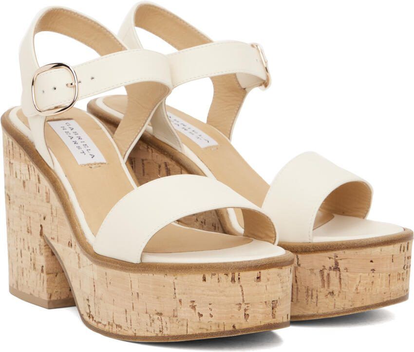 Gabriela Hearst Off-White Sardis Wedge Sandals - Picture 2
