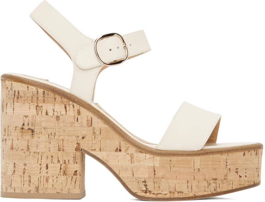 Gabriela Hearst Off-White Sardis Wedge Sandals - Picture 4