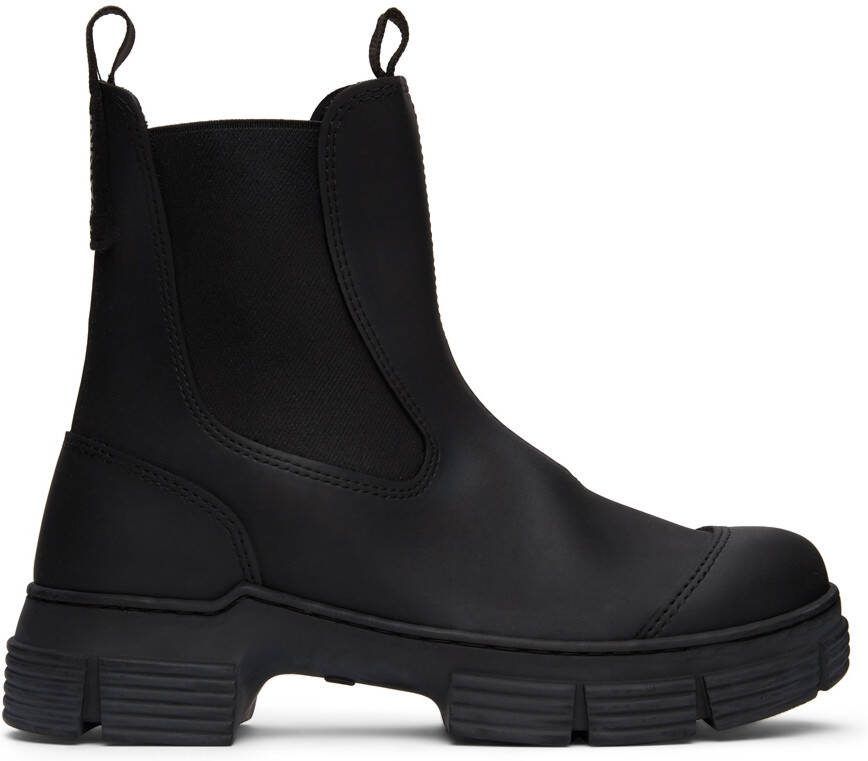 GANNI Black Recycled Rubber City Boots - Picture 4