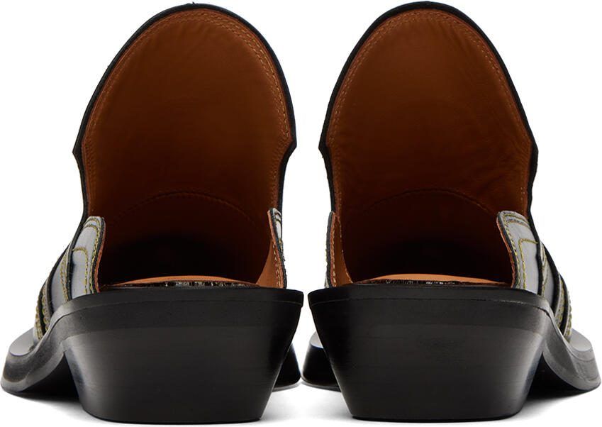 GANNI Black  Yellow Western Mules