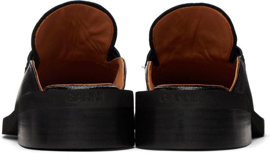 GANNI Black Backless Loafers