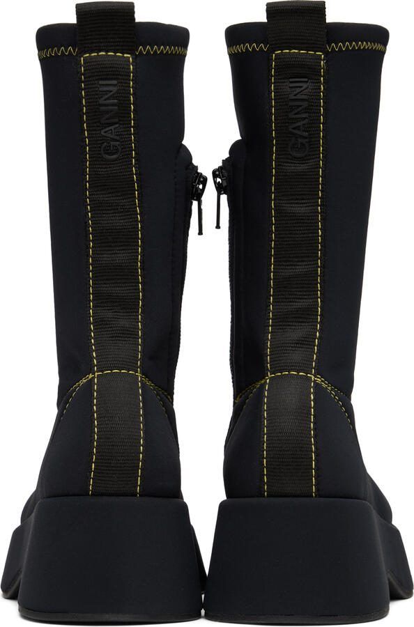 GANNI Black Retro Flatform Sock Boots - Picture 5
