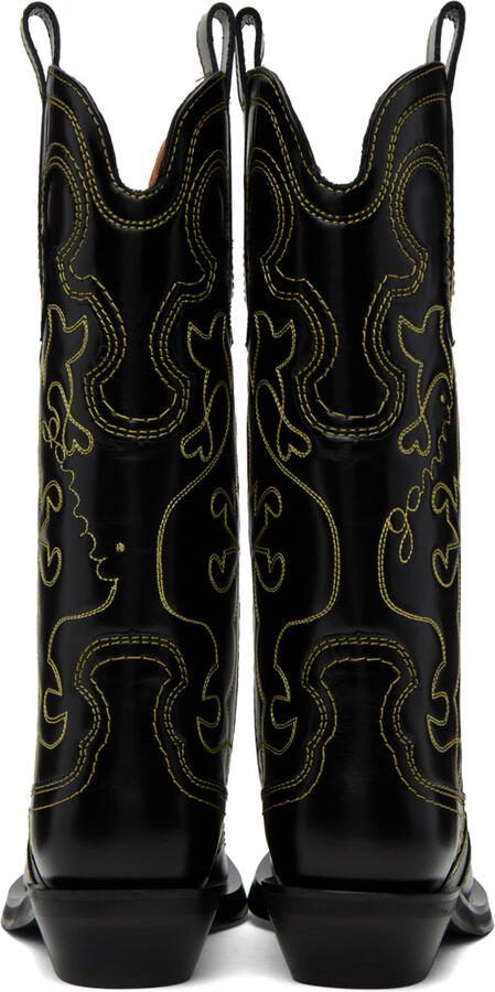 GANNI Black Western Boots - Picture 4