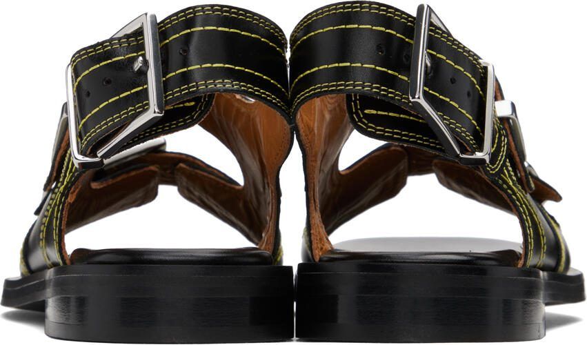 GANNI Black Western Sandals