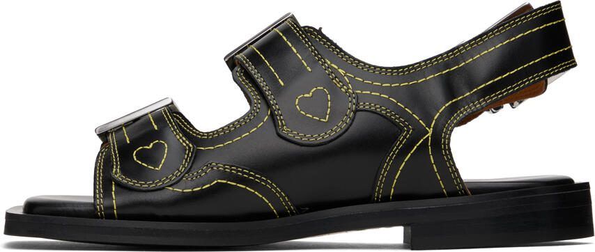 GANNI Black Western Sandals - Picture 3