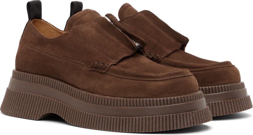GANNI Brown Creepers Loafers - Picture 2