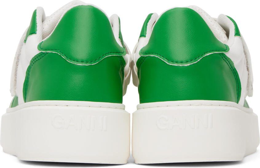 GANNI Green  White Sporty Sneakers