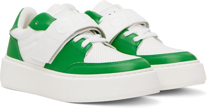 GANNI Green  White Sporty Sneakers - Picture 2