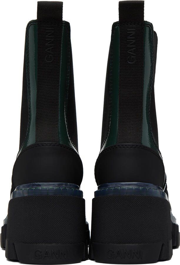GANNI Green Cleated Boots - Picture 3