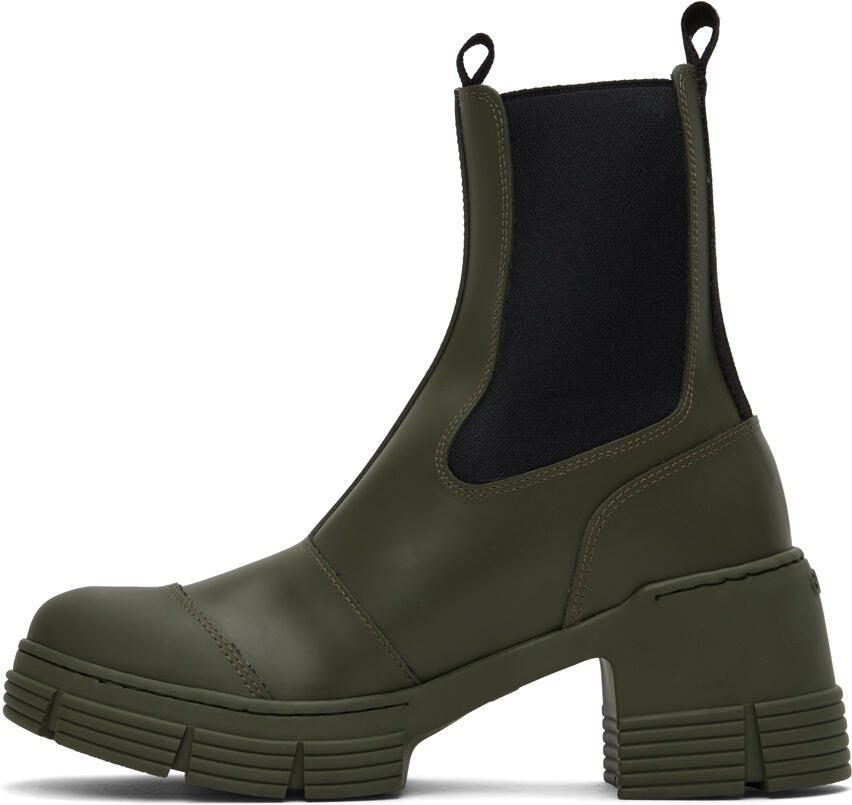 GANNI Khaki City Boots - Picture 2