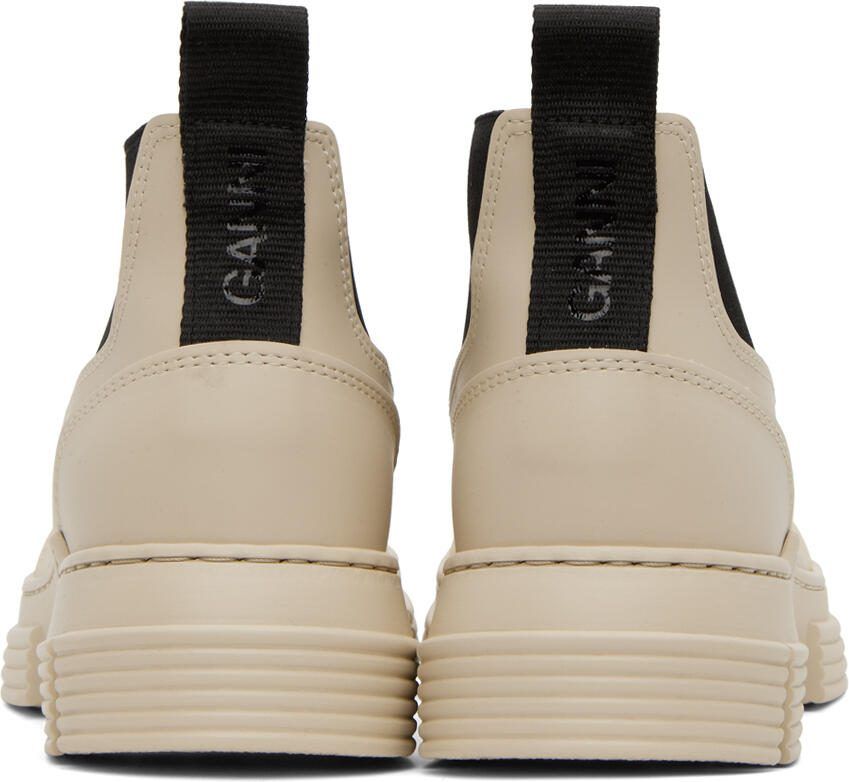 GANNI Off-White Crop City Boots