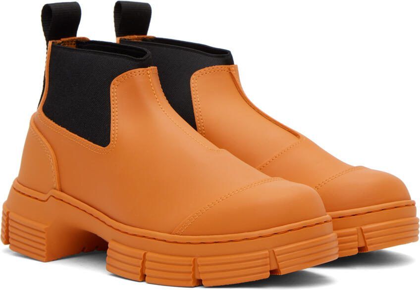 GANNI Orange Crop City Boots - Picture 2