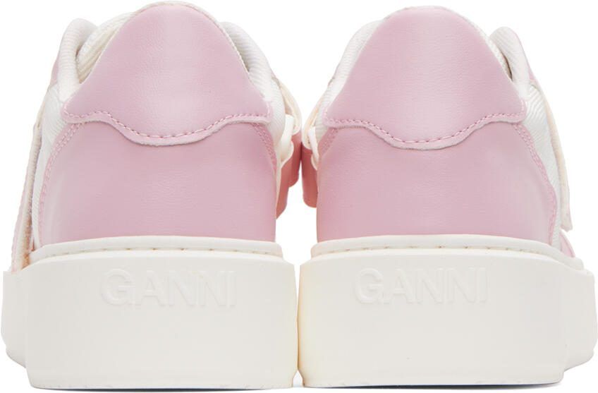 GANNI Pink  White Sporty Sneakers