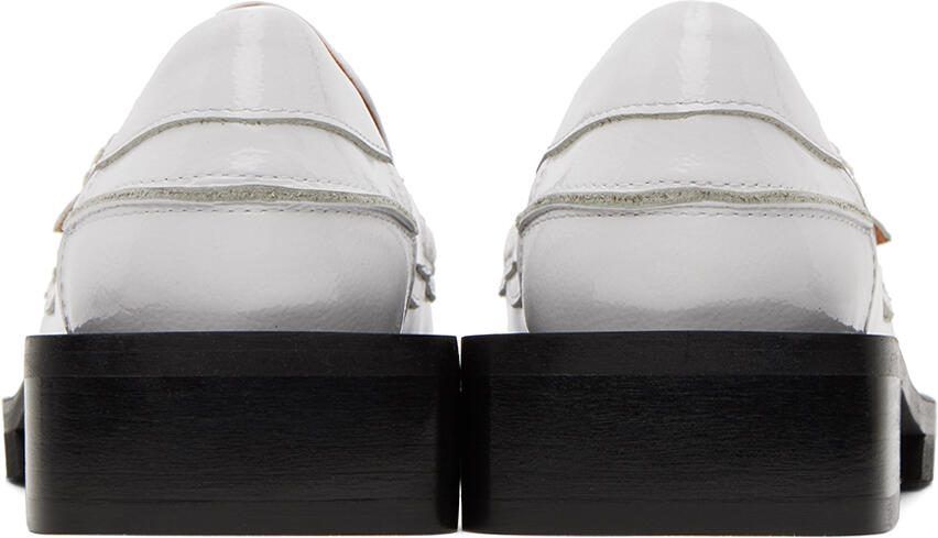 GANNI White Jewel Loafers